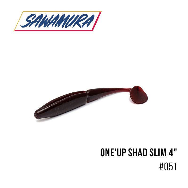 

Виброхвост Sawamura One'Up Shad Slim 4'' (6 шт.) (051)