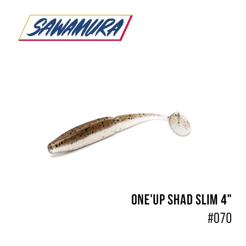 

Виброхвост Sawamura One'Up Shad Slim 4'' (6 шт.) (070)