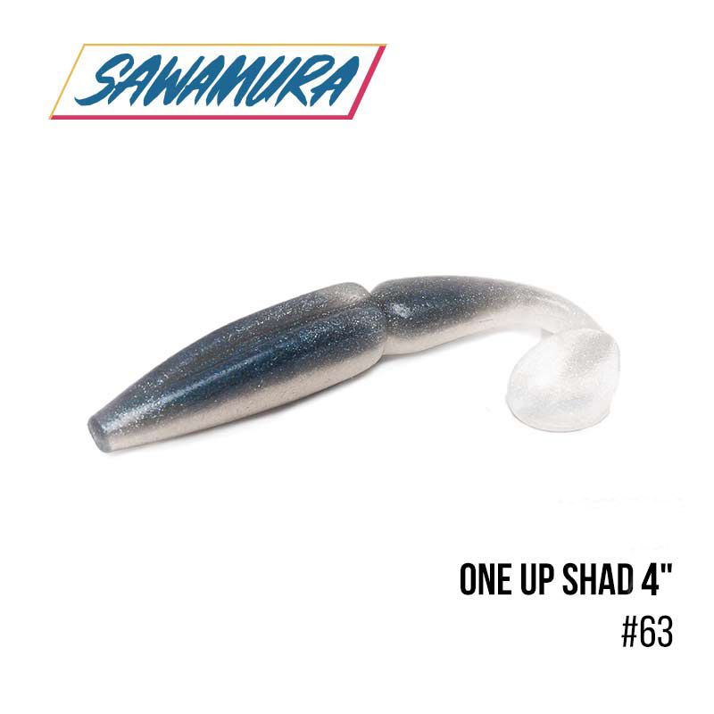 

Виброхвост Sawamura One'Up Shad 4'' (6 шт.) (063)