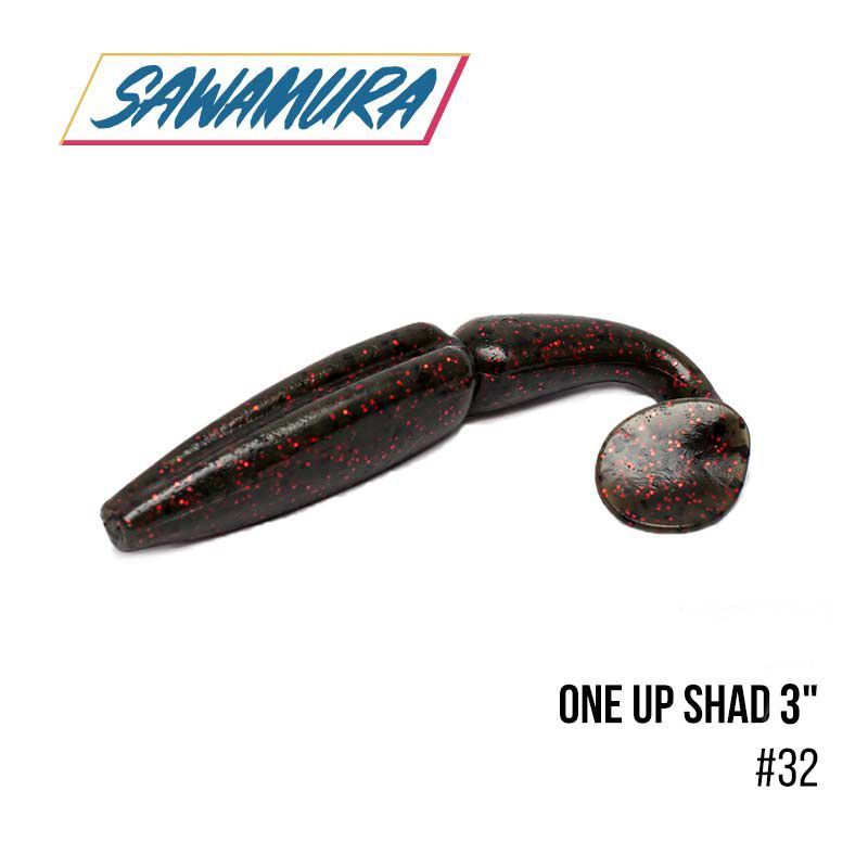 

Виброхвост Sawamura One'Up Shad 3'' (7шт.) (032)