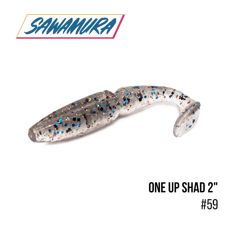 

Виброхвост Sawamura One'Up Shad 2'' (10шт.) (59)