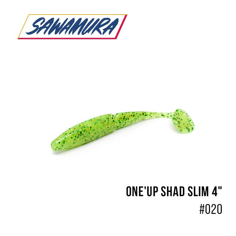 

Виброхвост Sawamura One'Up Shad Slim 4'' (6 шт.) (020)