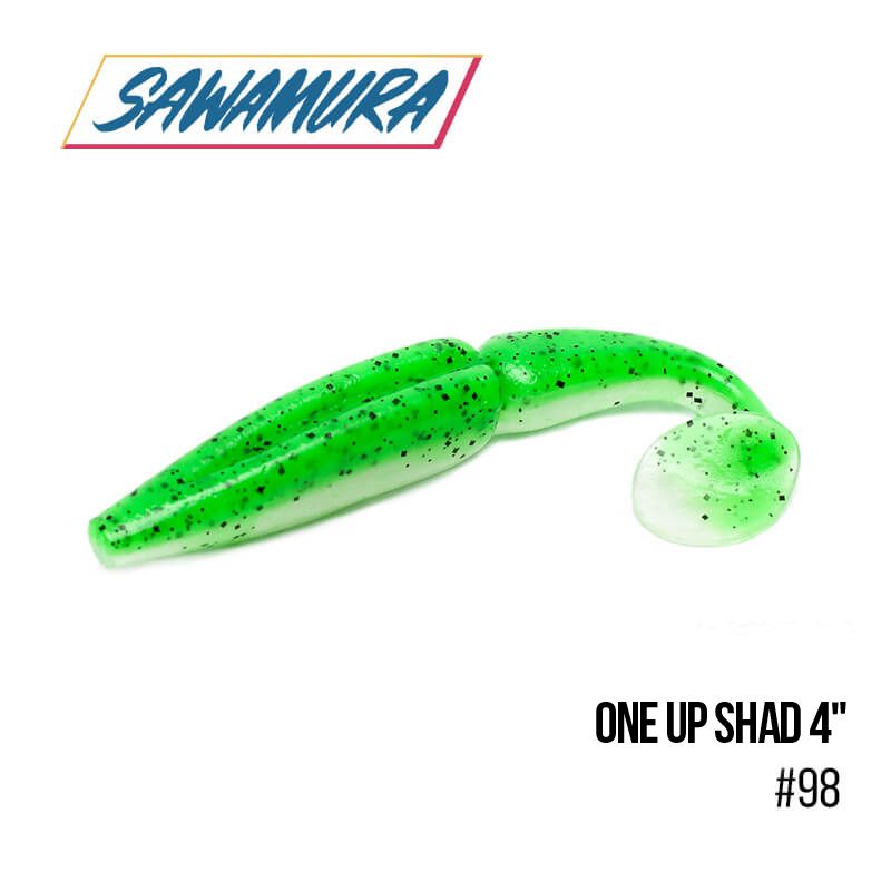 

Виброхвост Sawamura One'Up Shad 4'' (6 шт.) (098)