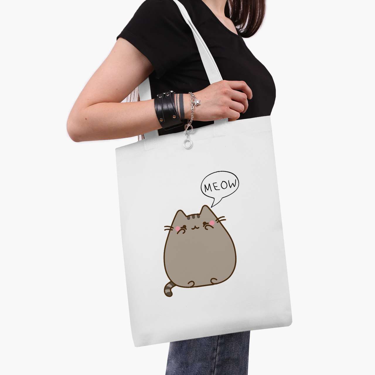 

Эко сумка шоппер Pusheen Cat (9227-2853) 41x35 см Белый