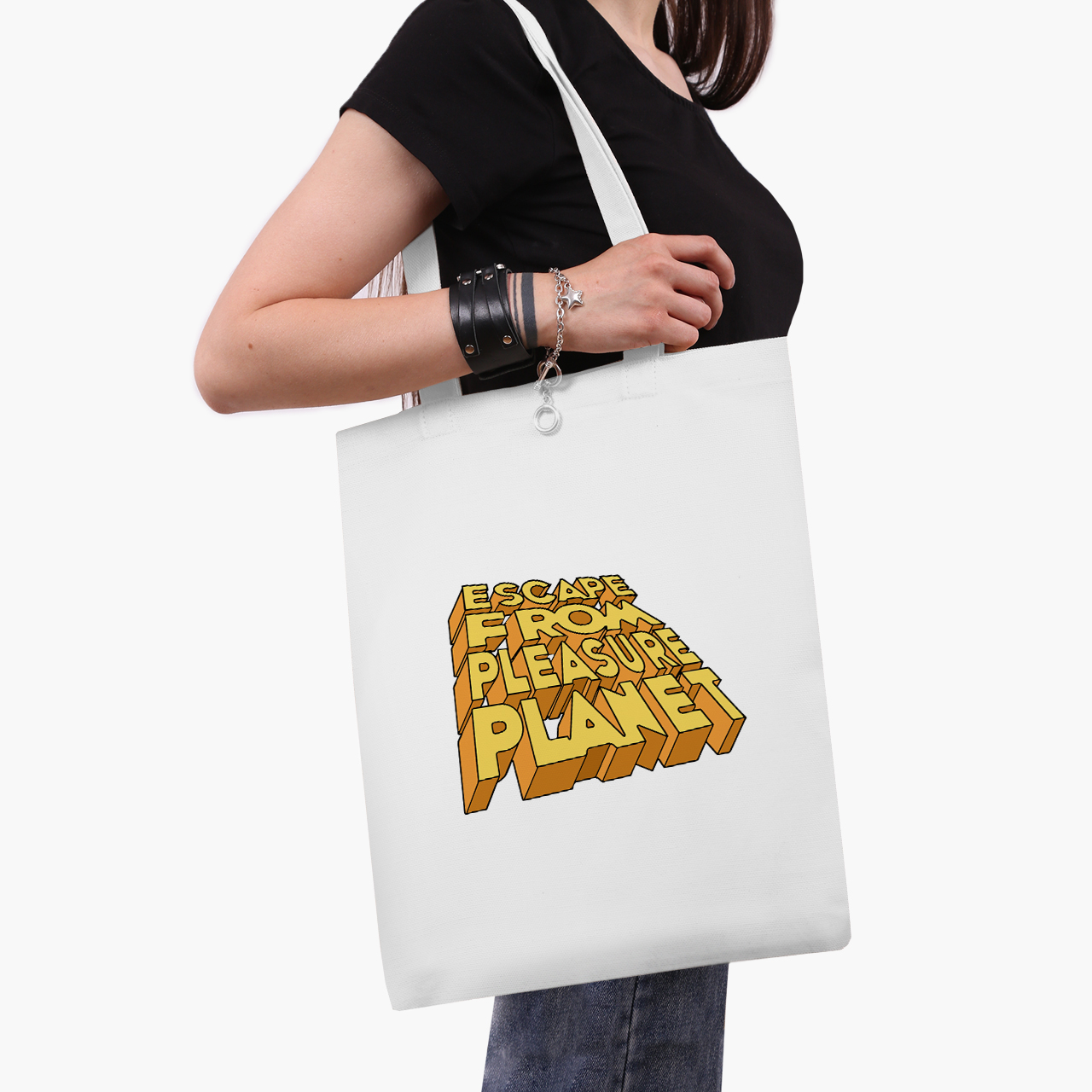 

Эко сумка шоппер Escape from pleasure planet (9227-2856) 41x35 см Белый