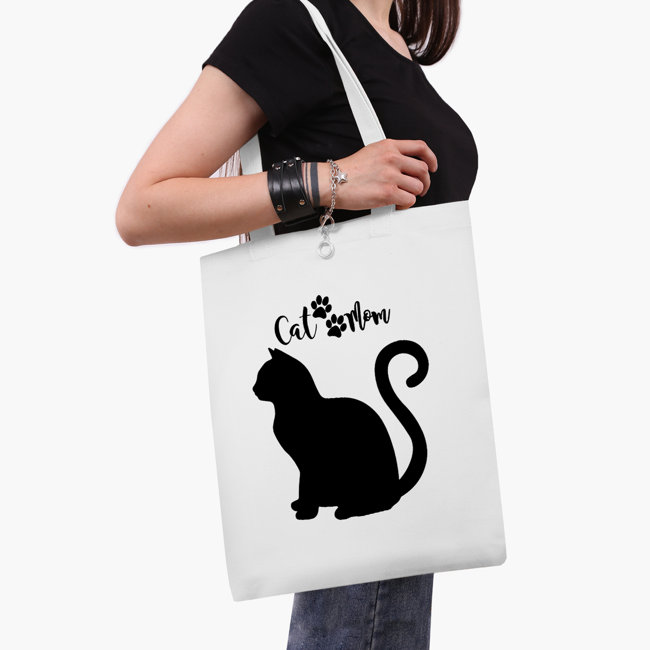 

Эко сумка шоппер Кошка (Cat) (9227-2840) 41x35 см Белый