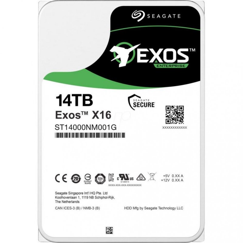 

Жосткий диск Seagate Exos X16 14 TB (ST14000NM001G)