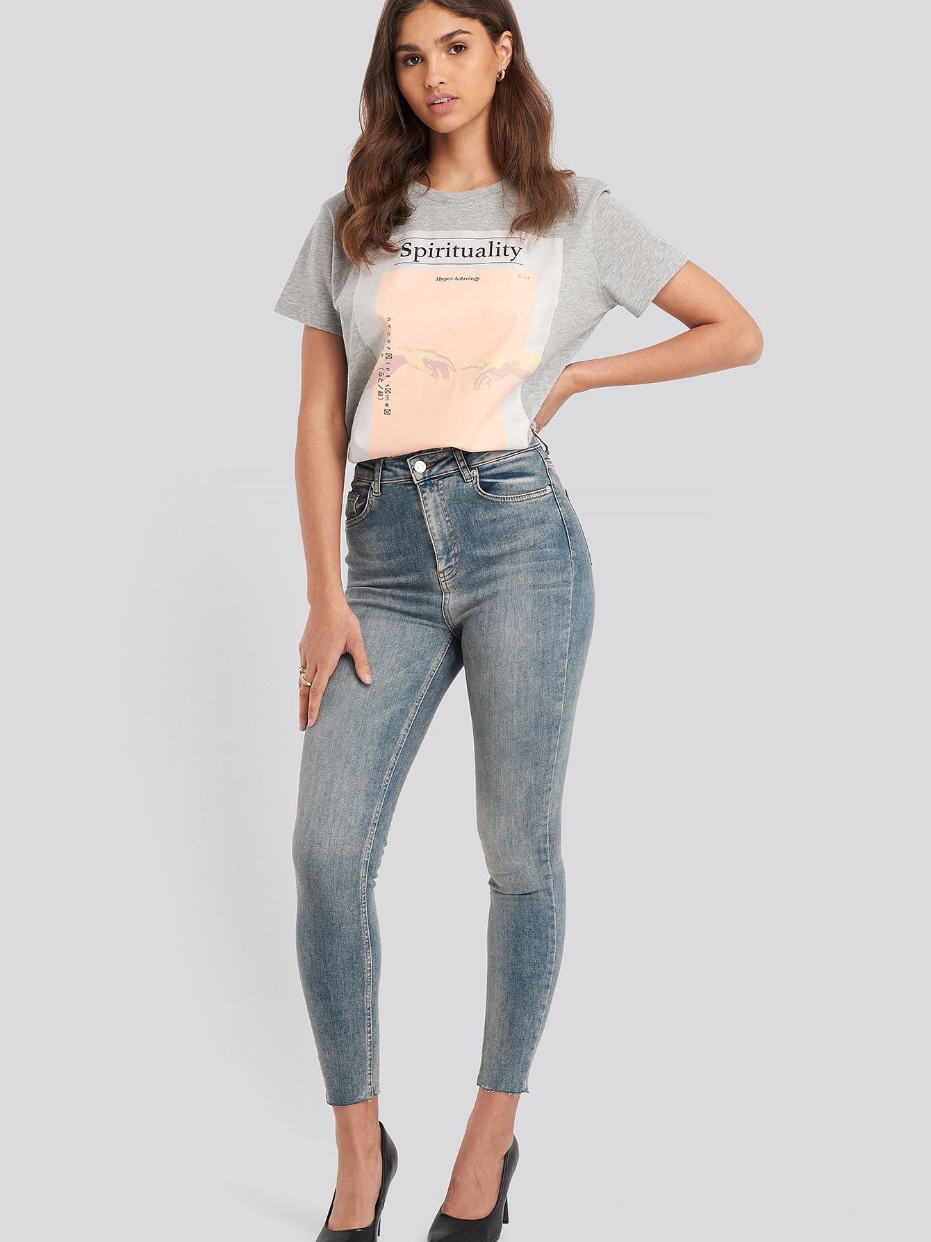 

Джинсы NA-KD 1100-000796-1174 38 Голубые