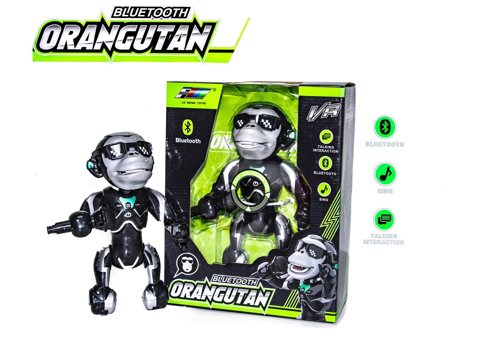 

Интерактивная игрушка Bluetooth Orangutan (танцует) 26см