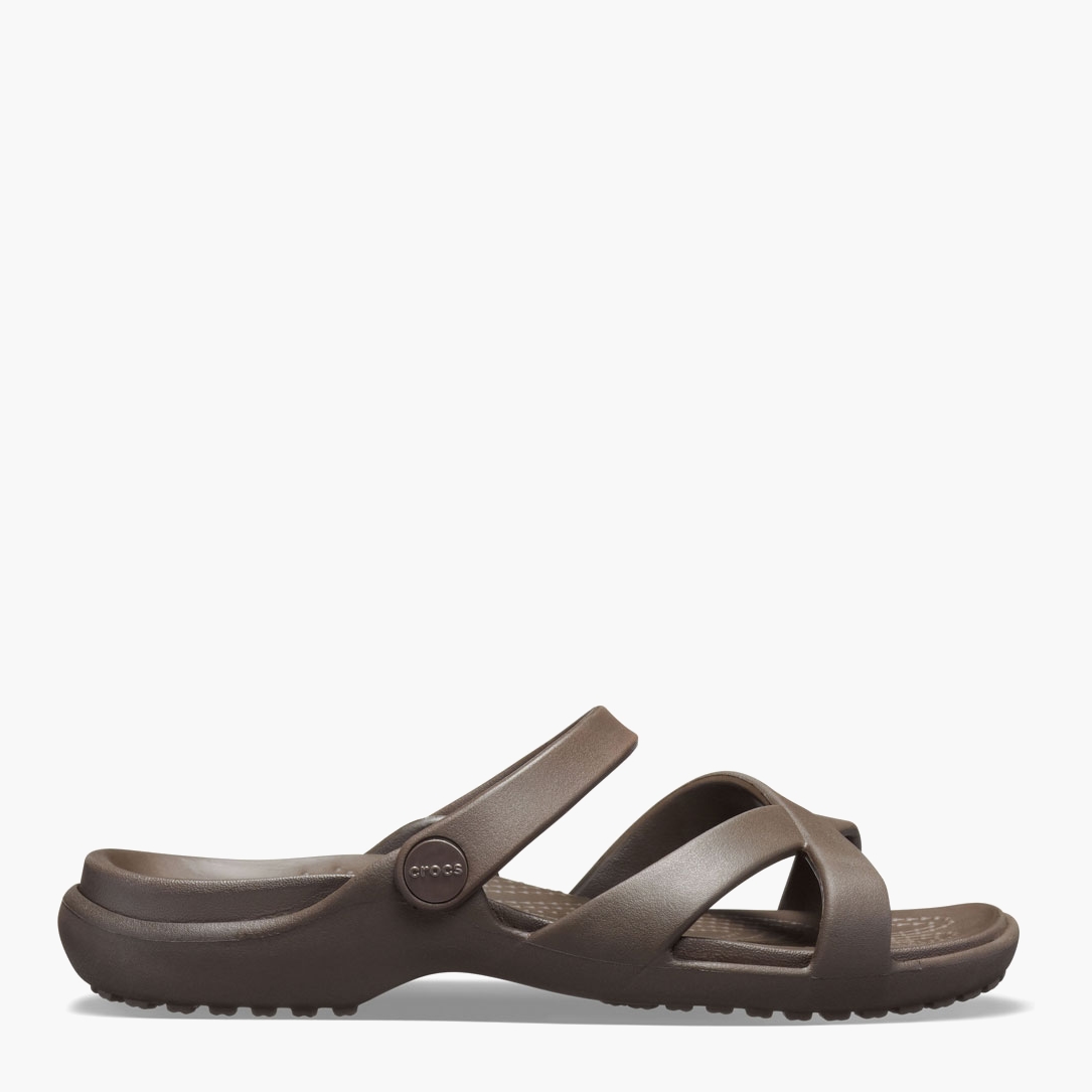 

Шлепанцы Crocs Meleen Crocband Sandal W Espresso Relaxed Fit 205472-206-W7 37-38 23.8 см