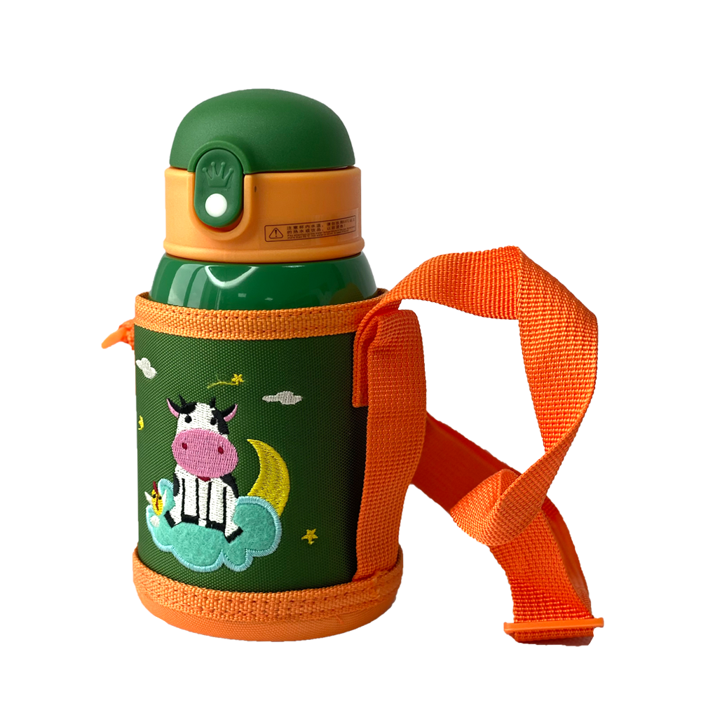 

Детский термос-поилка в сумке с чашкой 3 в 1 (зеленый) 450 ml