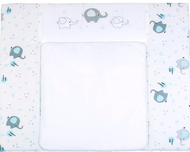 

Пеленальный матрасик Baby Veres Elephant blue 72х80 см Тканевый