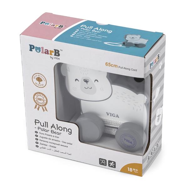 

Деревянная каталка Viga Toys PolarB мишка цвет Белый