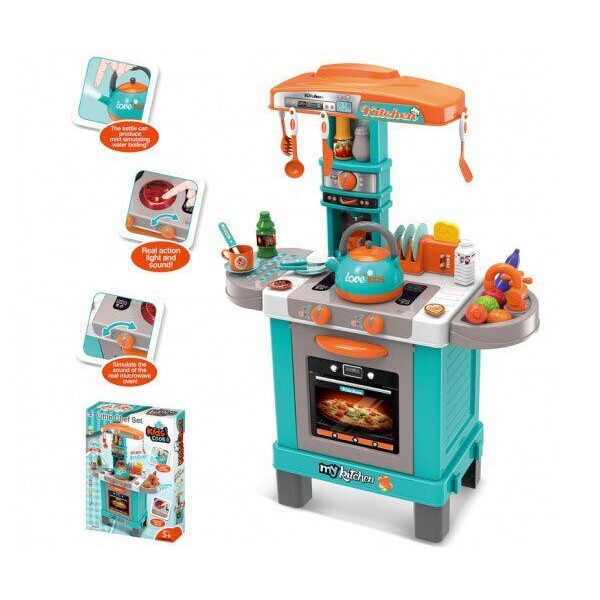 

Детская кухня с посудой Limo Toy 008-939 А продуктами, световые и музыкальные эффекты