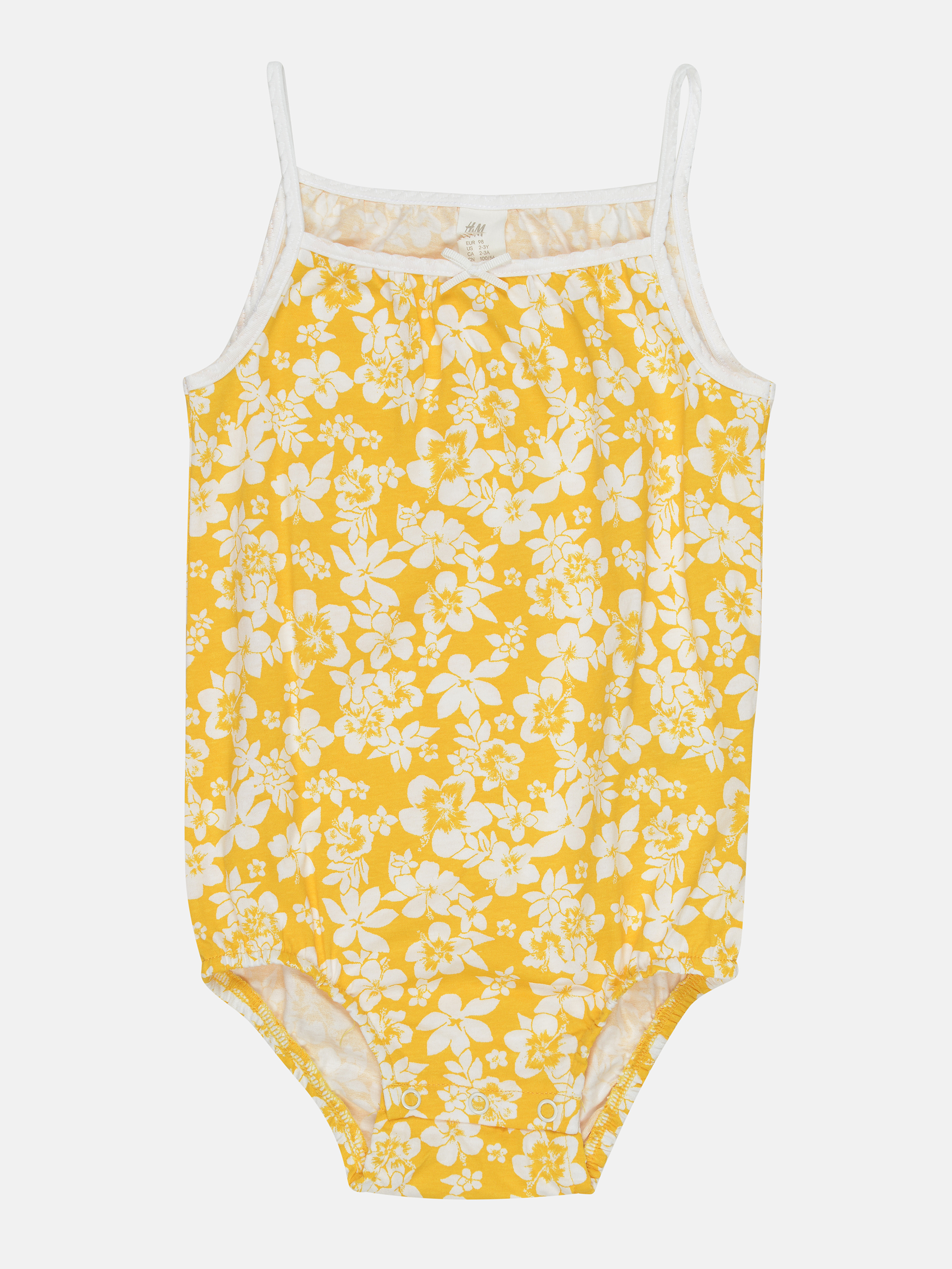 

Боди H&M 98см желтый цветы 40270452412