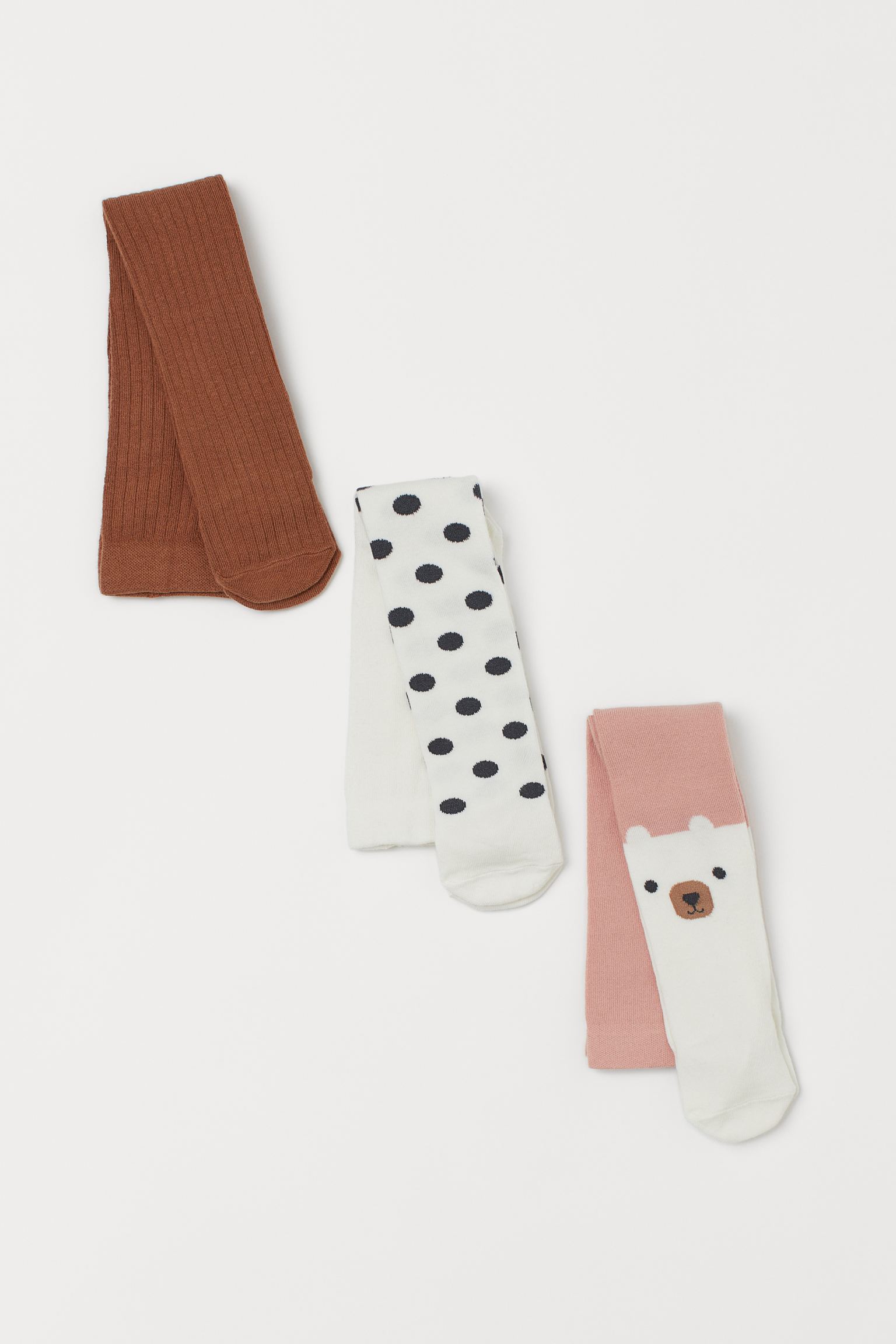 

Колготки (3шт) H&M 50 56см коричневый,белый,розовый 25059106322