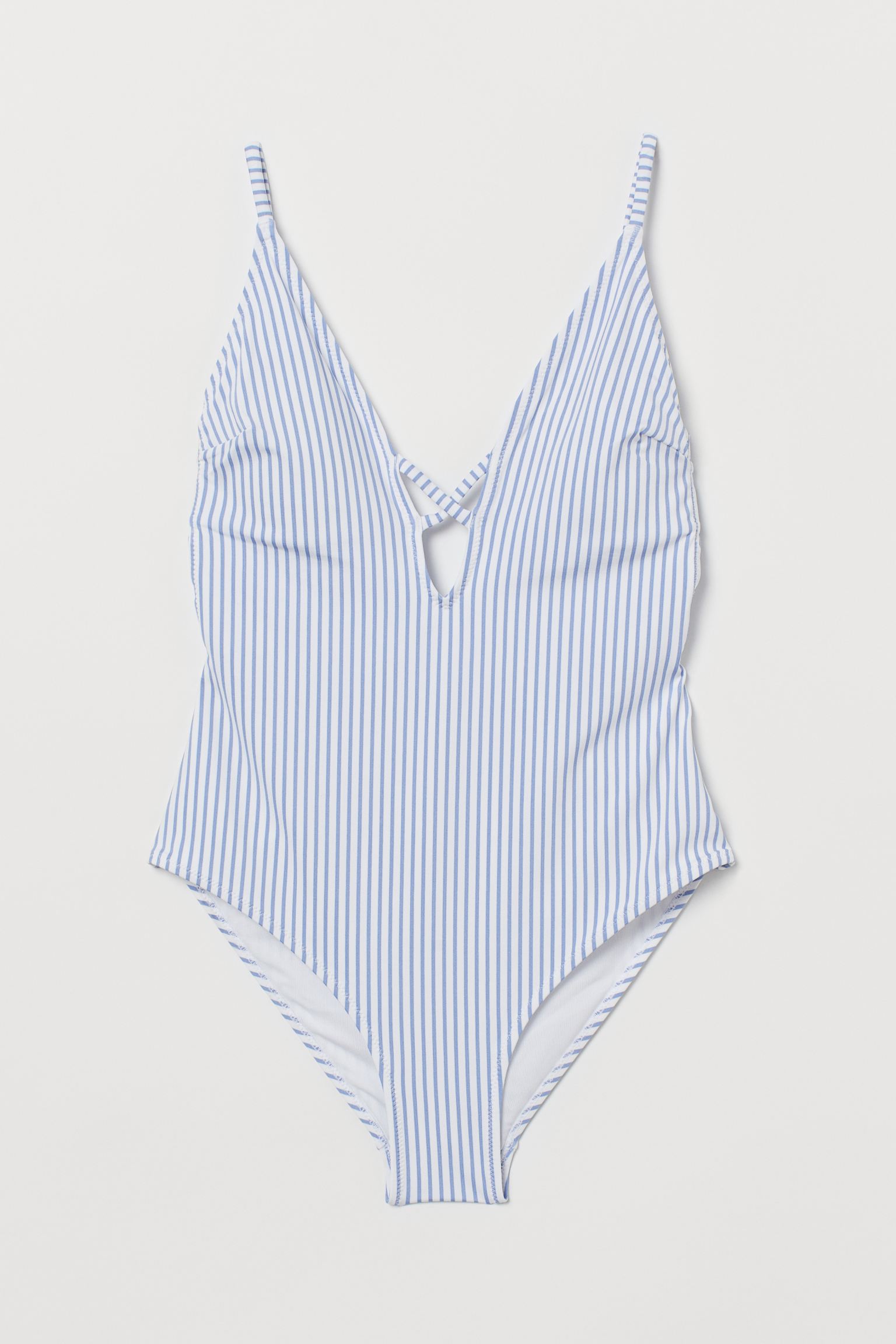 

Купальник H&M 38 белый голубая полоска 19058614711