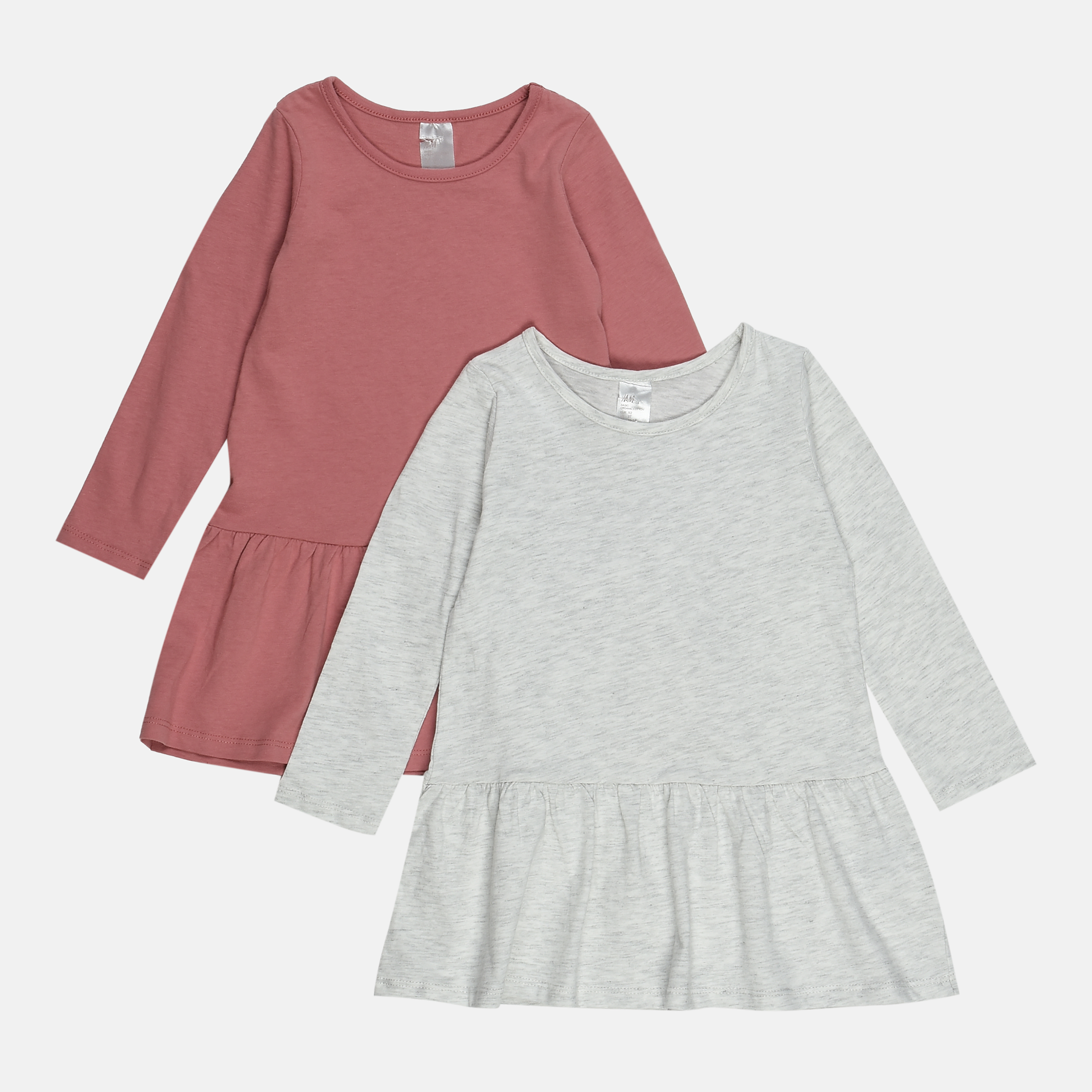

Платье (2шт) H&M 92см серый, розовый 1003894498