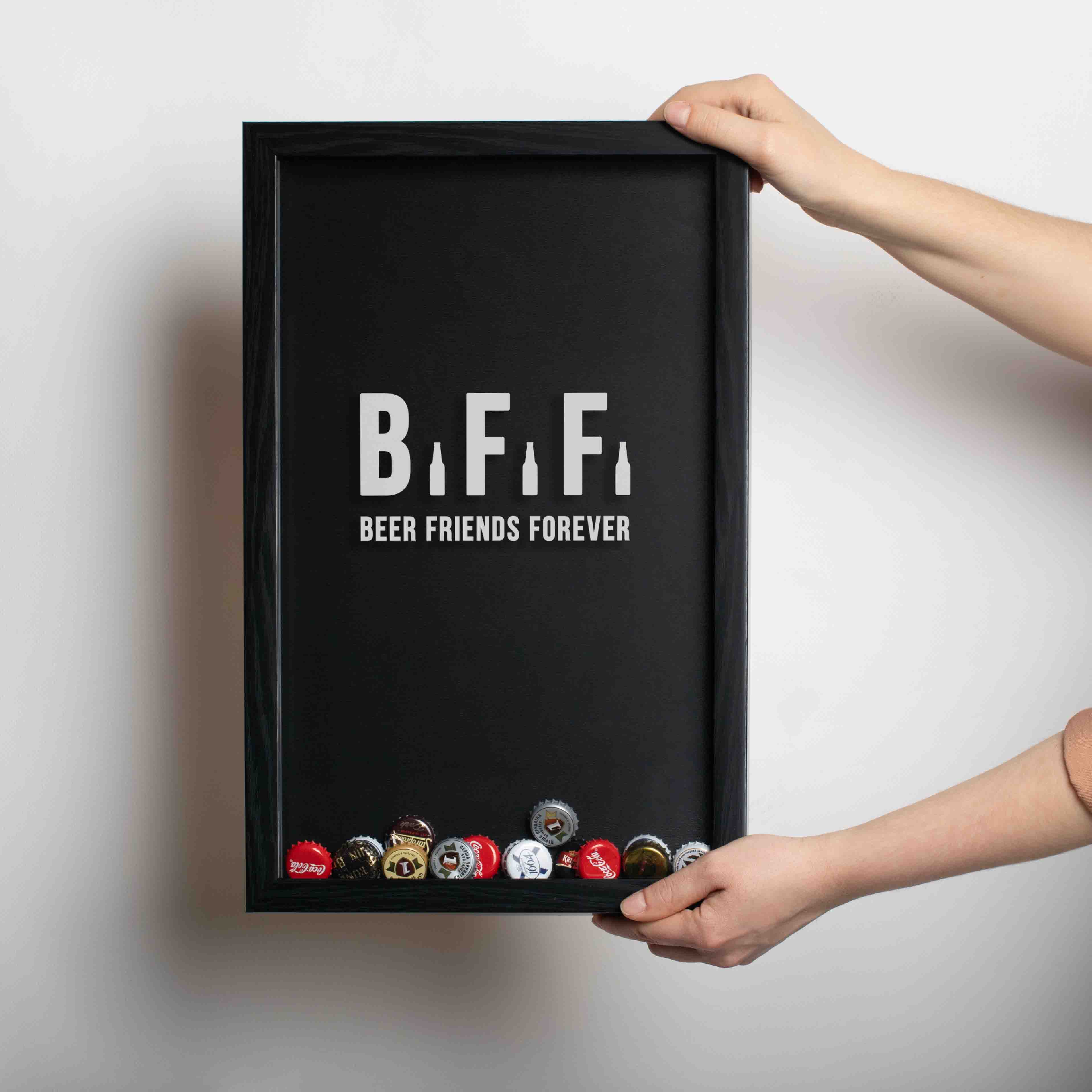 

Рамка-копилка для пивных крышек "Beer Friends Forever" BeriDari (7706) black-black