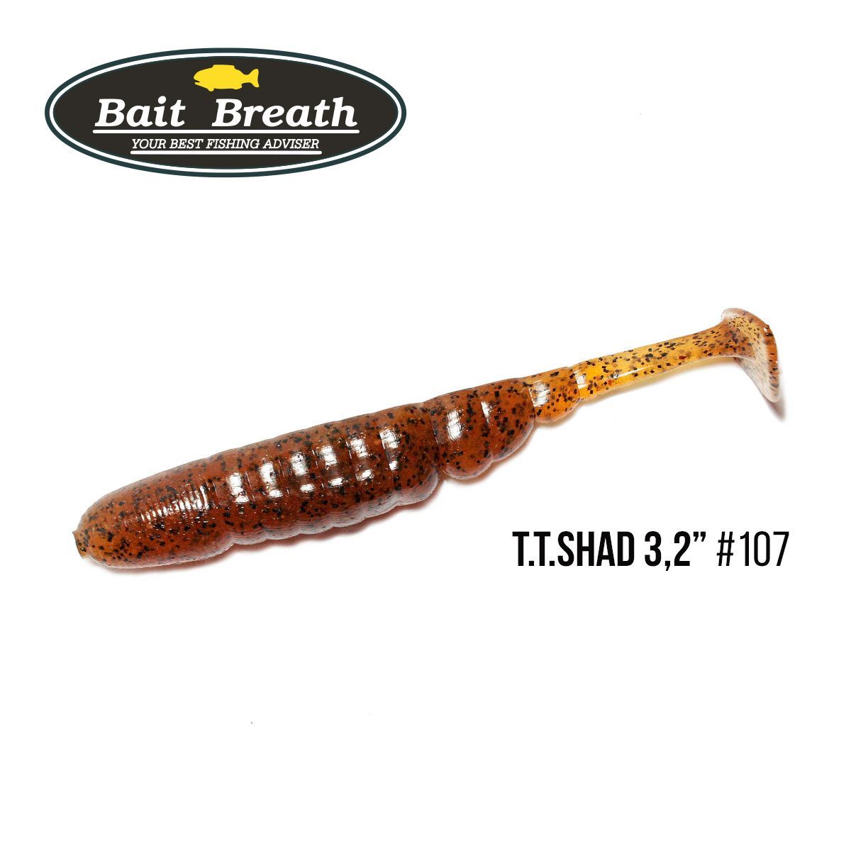 

Приманка Bait Breath T.T.Shad 3,2'' (7 шт) (S107 Pumpkin／Seed)