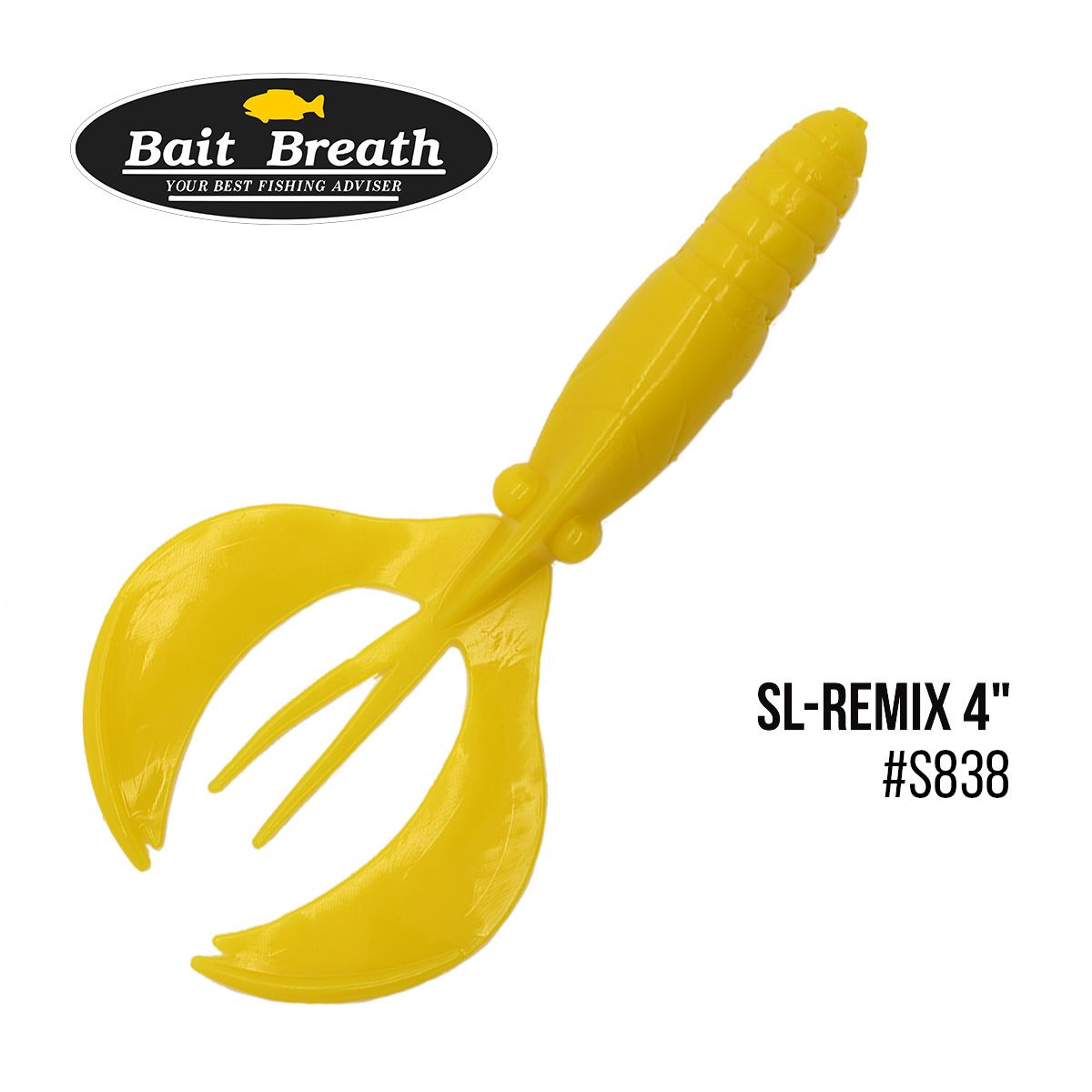 

Приманка Bait Breath SL-Remix 4'' (7шт.) (S838 BANANA YELLOW (NON SALT))