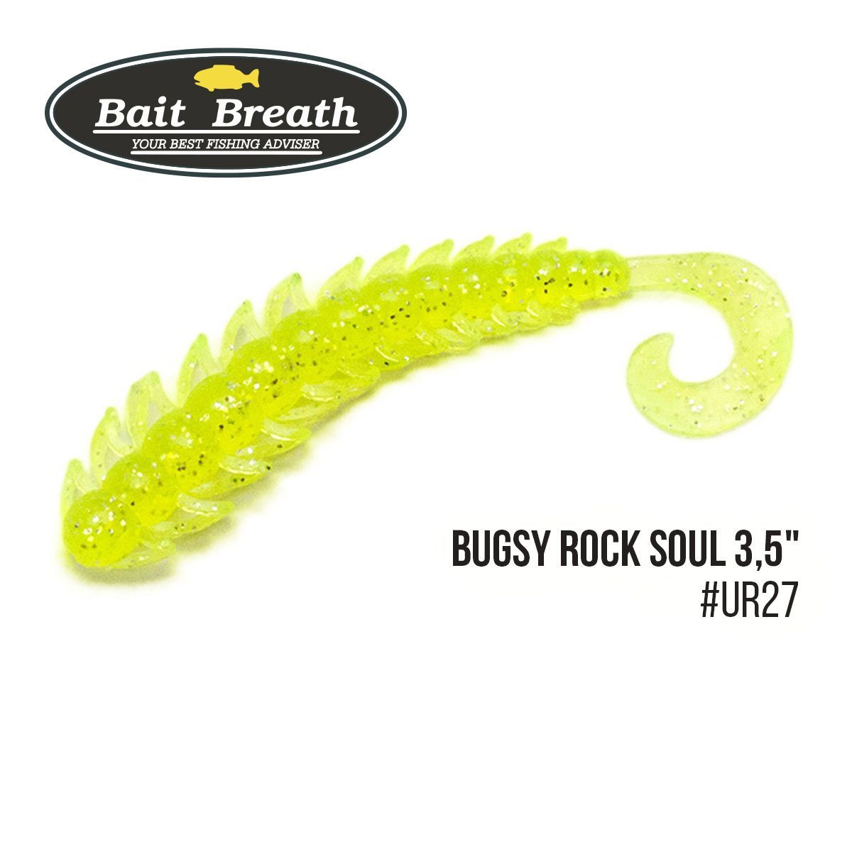 

Приманка Bait Breath BUGSY 3,5'' Rock Soul (10 шт.) (Ur27 Chartreuse／silver)