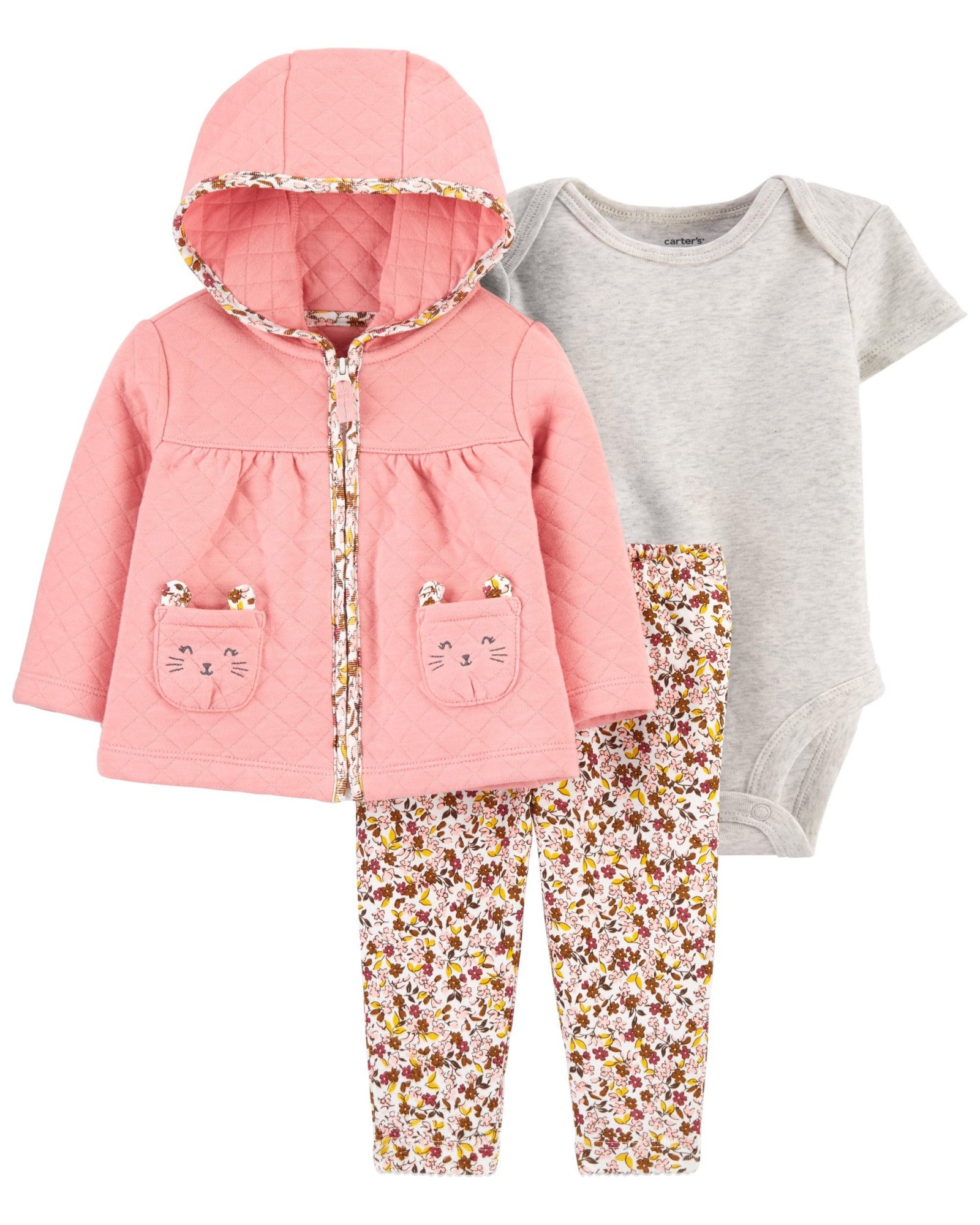 

Комлект Carters Розовый Цветы 9 м (68-72 см) 3 од.