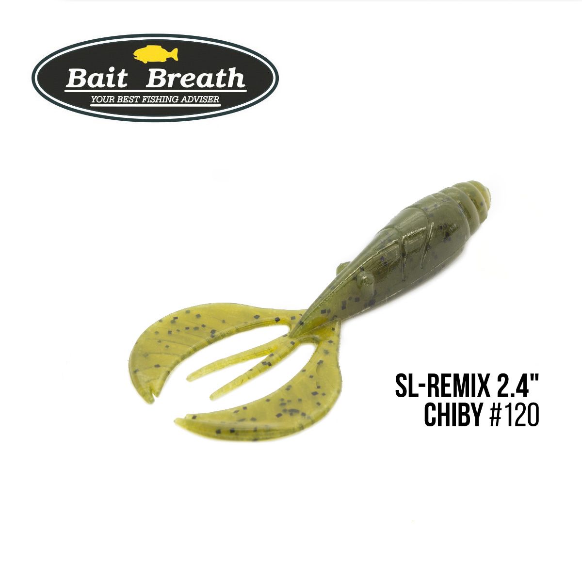 

Приманка Bait Breath SL-Remix Chiby 2,4'' (10 шт) (#120 Green Pumpkin/Seed)