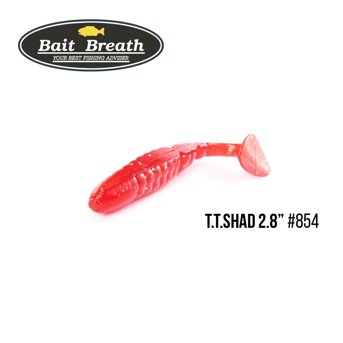 

Приманка Bait Breath T.T.Shad 2,8'' (7 шт) (S854 Clear red ／Silver)