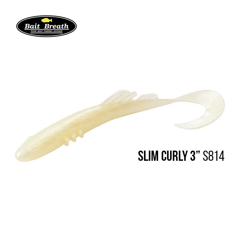 

Приманка Bait Breath BeTanCo Slim Curly 3'' (8шт) (S814 Grow Pearl)