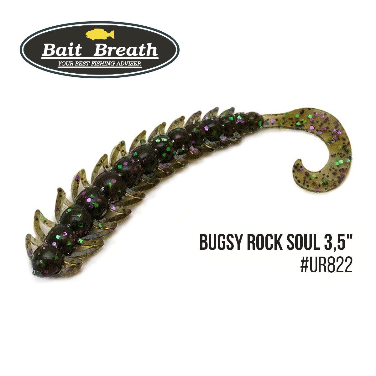 

Приманка Bait Breath BUGSY 3,5'' Rock Soul (10 шт.) (Ur822 GreenPumpkin／Candy)