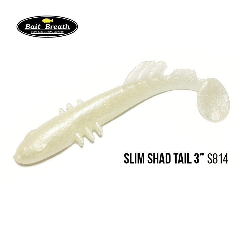 

Приманка Bait Breath BeTanCo Shad Tail Slim 3'' (8 шт.) (S814 Grow Pearl)