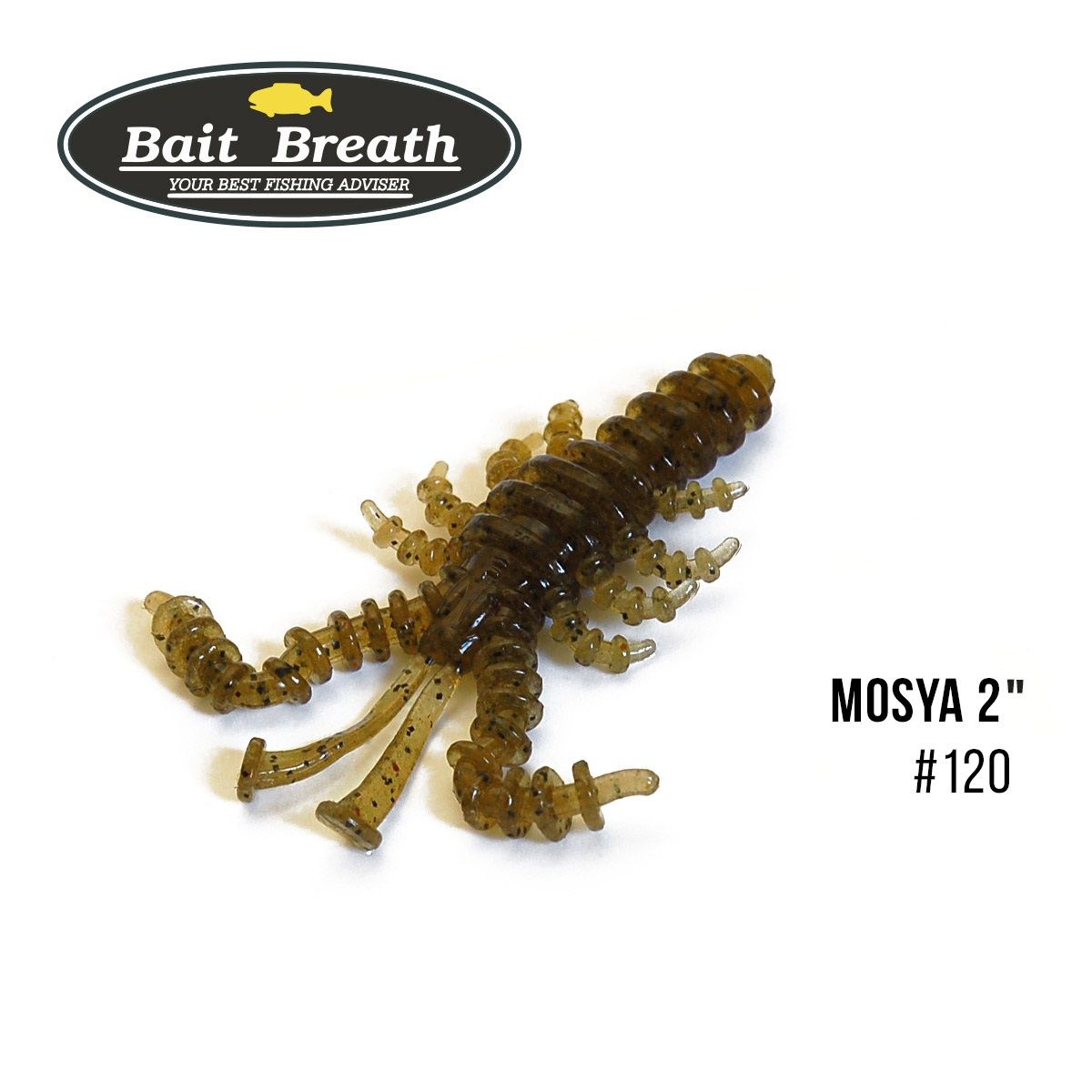 

Приманка Bait Breath U30 Mosya 2'' (10шт.) (120 Green Pumpkin/Seed)