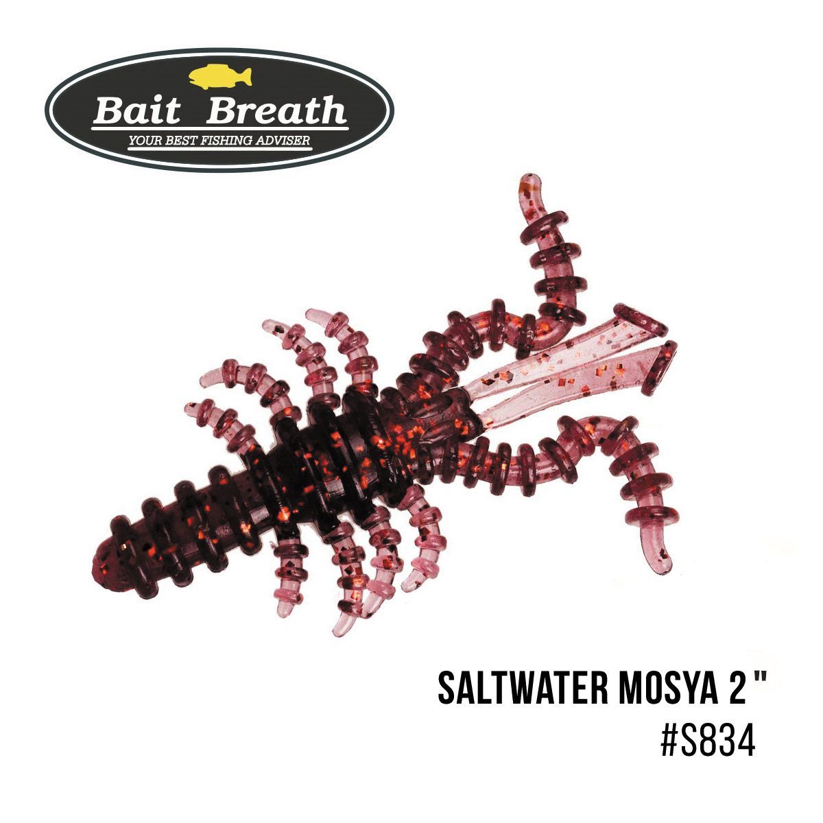 

Приманка Bait Breath Saltwater Mosya 2'' (10 шт.) (S834 Goby)