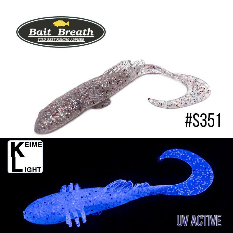 

Приманка Bait Breath BeTanCo Curly Tail 2'' (8шт.) (S351 UV Ｈologram Clear／Red)