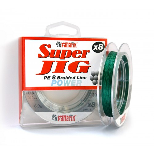 

Шнур FANATIK Super Jig PE X8 100 м. ( #0,6) 0,12мм. GREEN (5931)