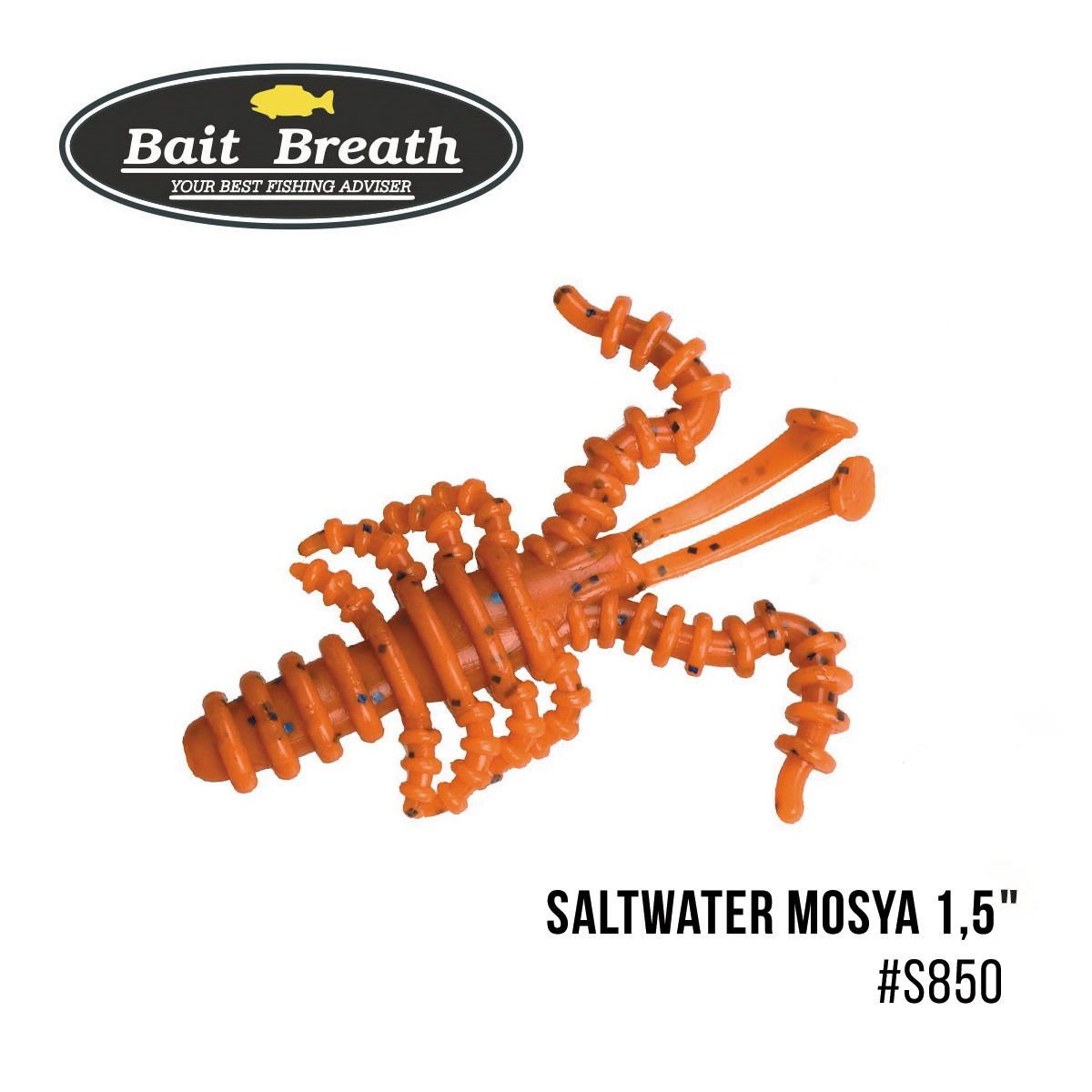 

Приманка Bait Breath Saltwater Mosya 1,5'' (14 шт.) (S850　Mad orange／blue)