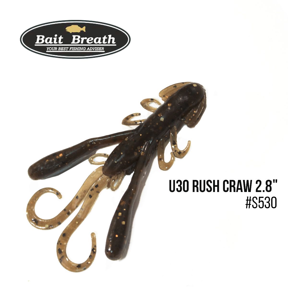 

Приманка Bait Breath U30 Rush Craw 2.8'' (7шт.) (S530 Golden Craw)
