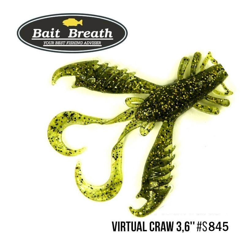 

Приманка Bait Breath Virtual Craw 3,6'' (8шт.) (S845 Gold melon)