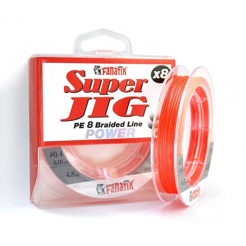 

Шнур FANATIK Super Jig PE X8 150m 0.4/0.10mm Orange (17064)