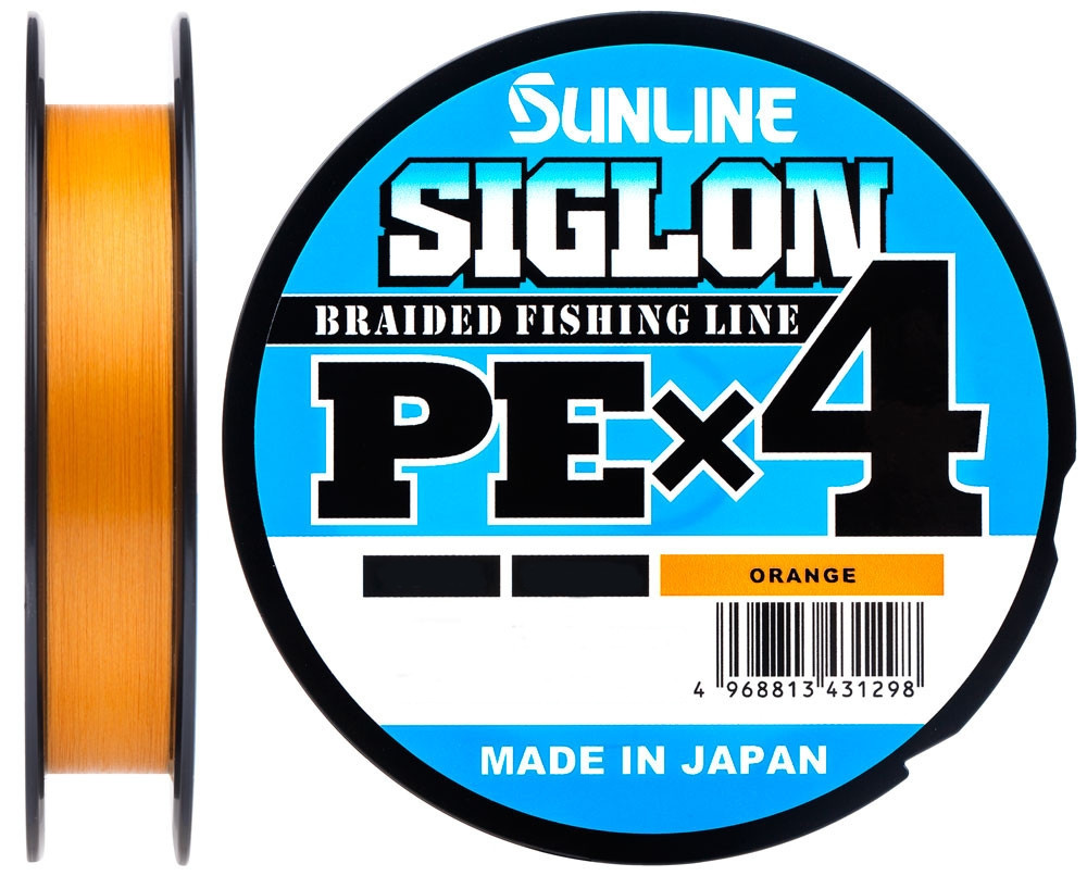 

Шнур Sunline Siglon PE х4 150m (оранж.) #0.5/0.121mm 8lb/3.3kg (93290)