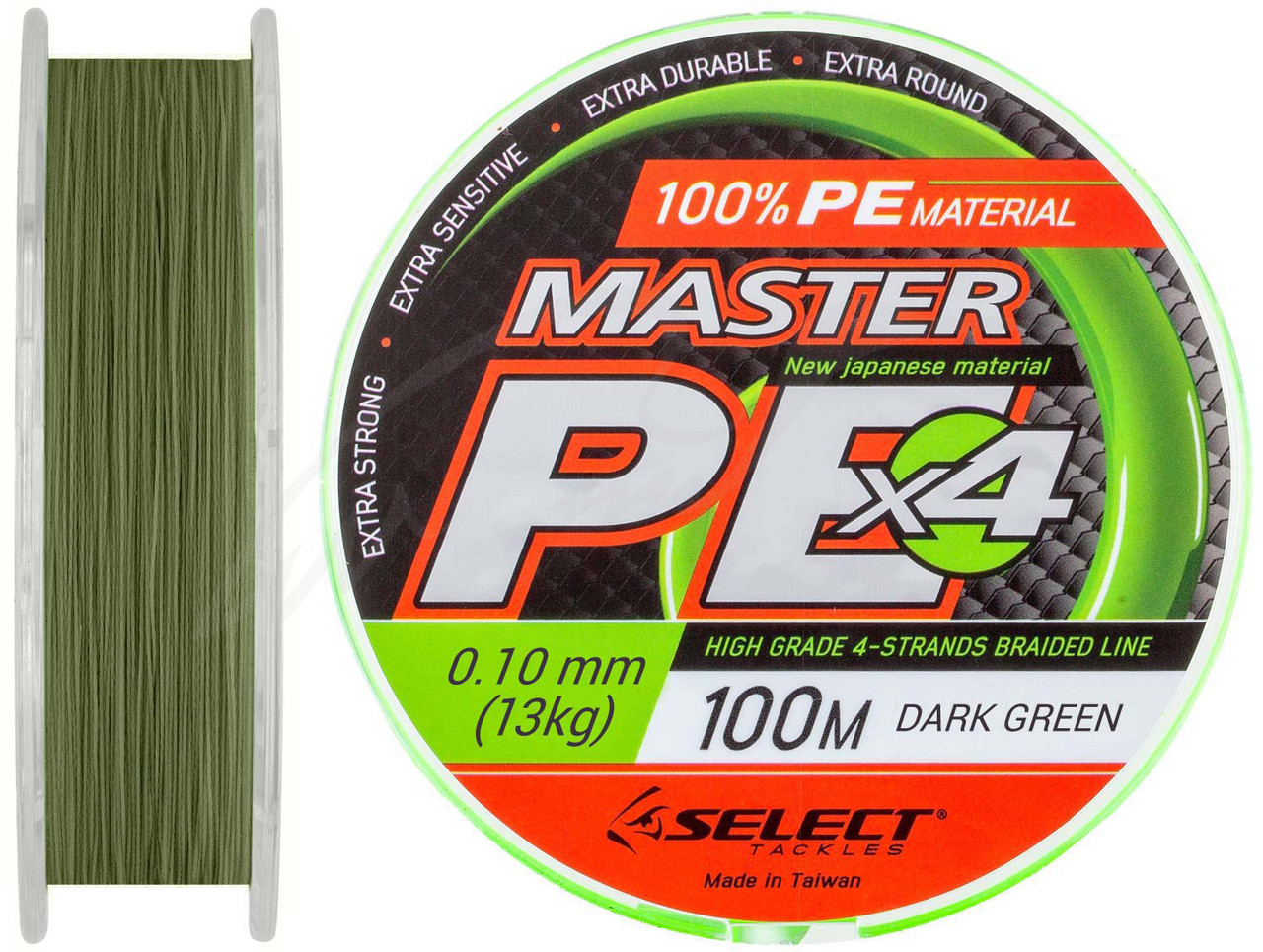 

Шнур Select Master PE 100m (темн.-зел.) 0.10mm 13kg (72847)