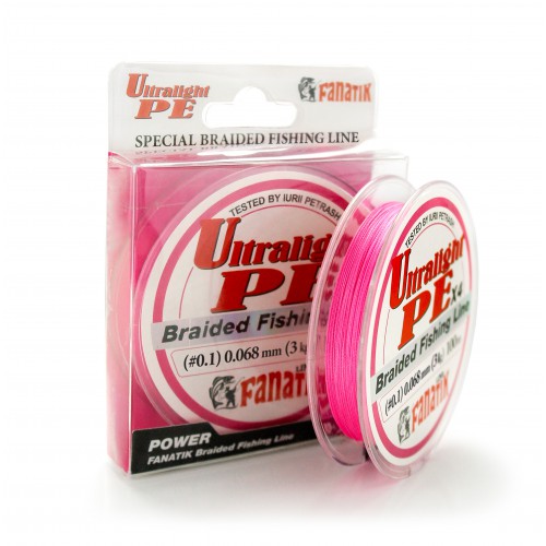 

Шнур FANATIK Ultralight PE X4 100 м. (#0.1) 0,068 PINK (110718)
