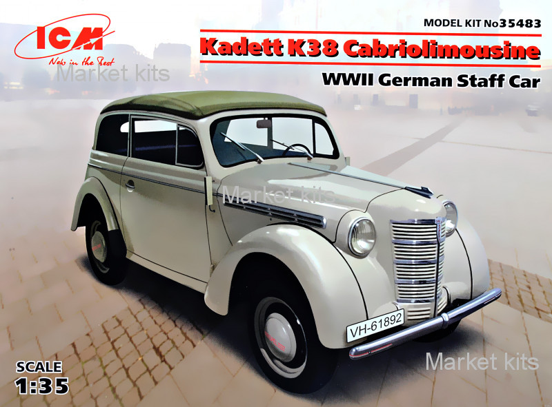 

Немецкий штатный автомобиль Kadett K38 Cabriolimousine, 2МВ 1:35 ICM (ICM35483)
