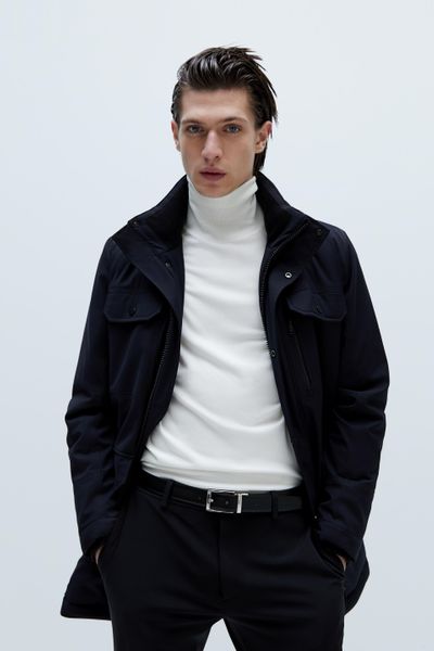 

Зимняя куртка Zara S Темно-синяя (1203-318)