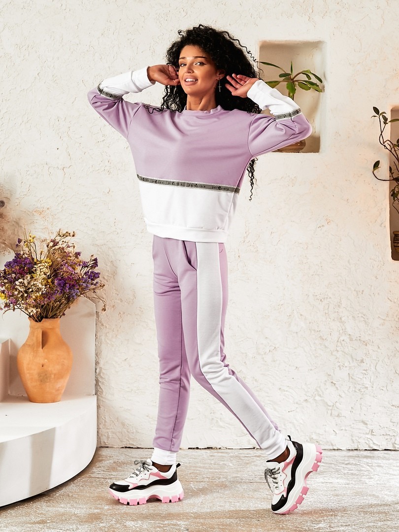 

Женский спортивный костюм Fashion Look 463 сиреневый, Женский спортивный костюм Fashion Look 463 сиреневый 62-64