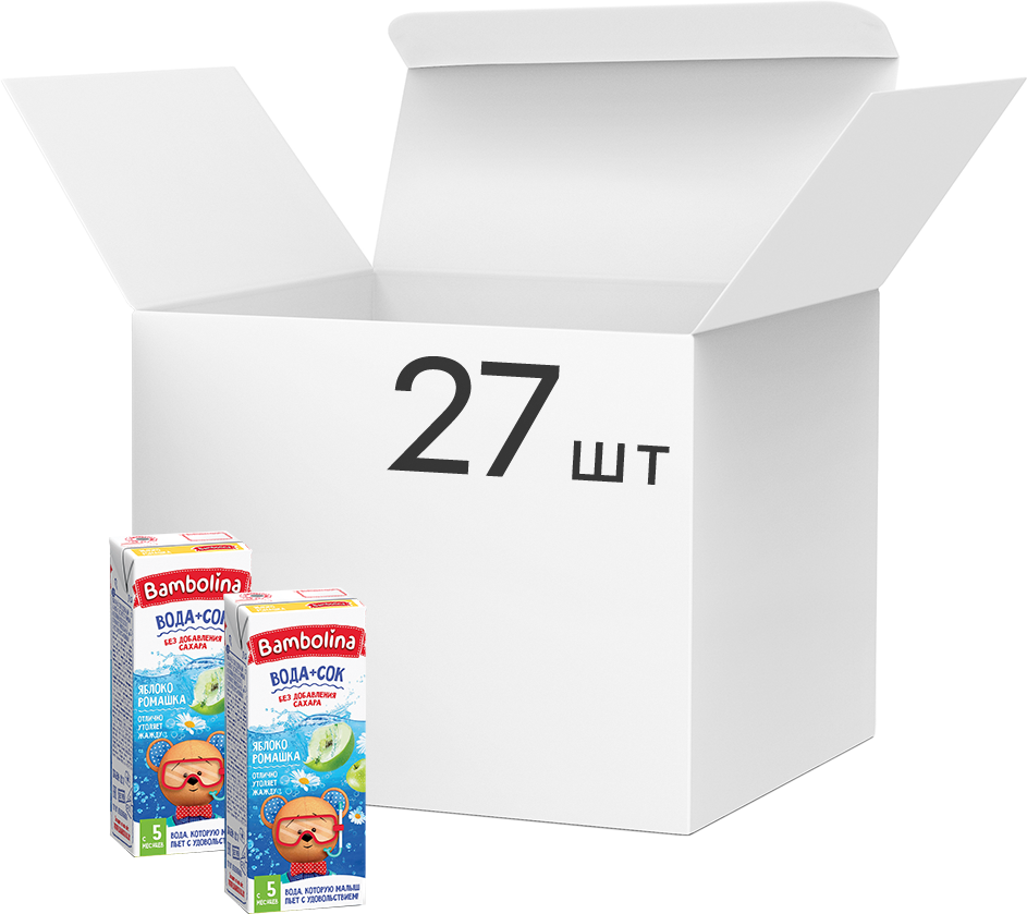 

Упаковка напитков Bambolina Яблоко-ромашка 0.2 л x 27 шт (4813538007153)