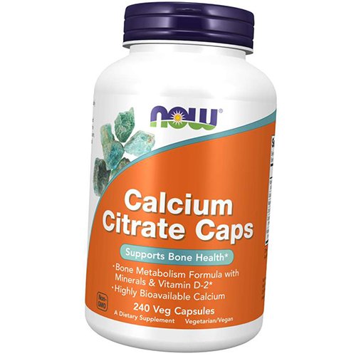 

Витамины для костей, Calcium Citrate Caps, Now Foods 240вегкапс (36128081)