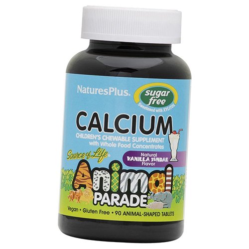 

Кальций Магний для детей, без сахара, Animal Parade Calcium Children's Sugar Free, Nature's Plus 90таб Ванильное мороженое (36375062)