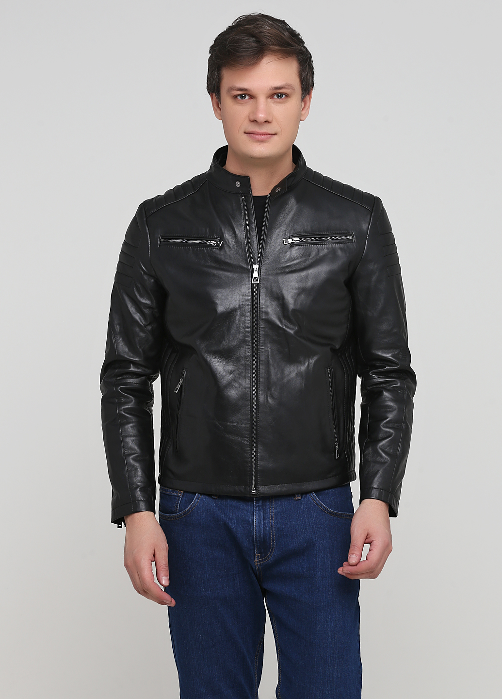 

Куртка кожаная Leather Factory XXL Черный selo_str